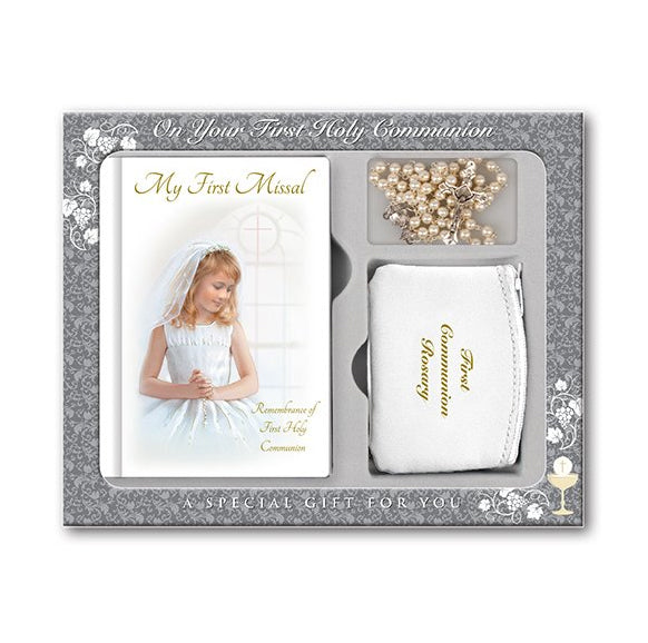 My 1st Missal First Holy Communion Pearl Rosary & Purse Gift Set Ireland